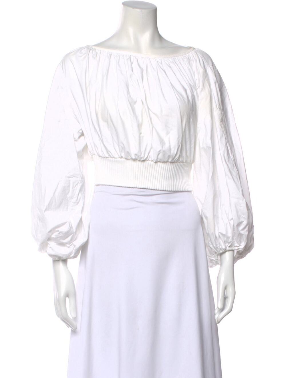 Zimmermann Off The Shoulder Long Sleeve Blouse in White - One Size